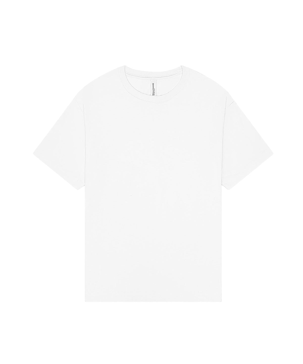 Tryck din logga på T-shirts från Bella Canvas - Anpassa (BE155) Unisex tung boxy t-shirt i färgen Vit för företag, föreningar och privatpersoner