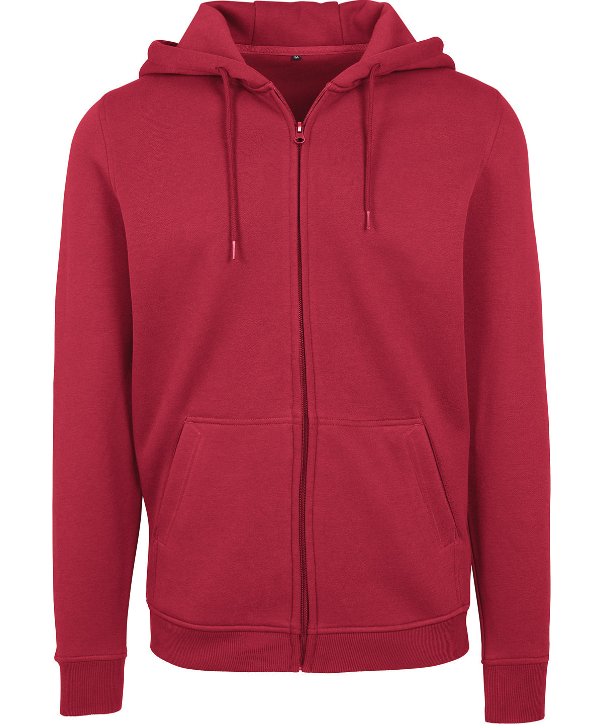 Tryck din logga på Hoodies från Build Your Brand - Anpassa (BY012) Kraftig huvtröja med dragkedja i färgen Burgundy för företag, föreningar och privatpersoner