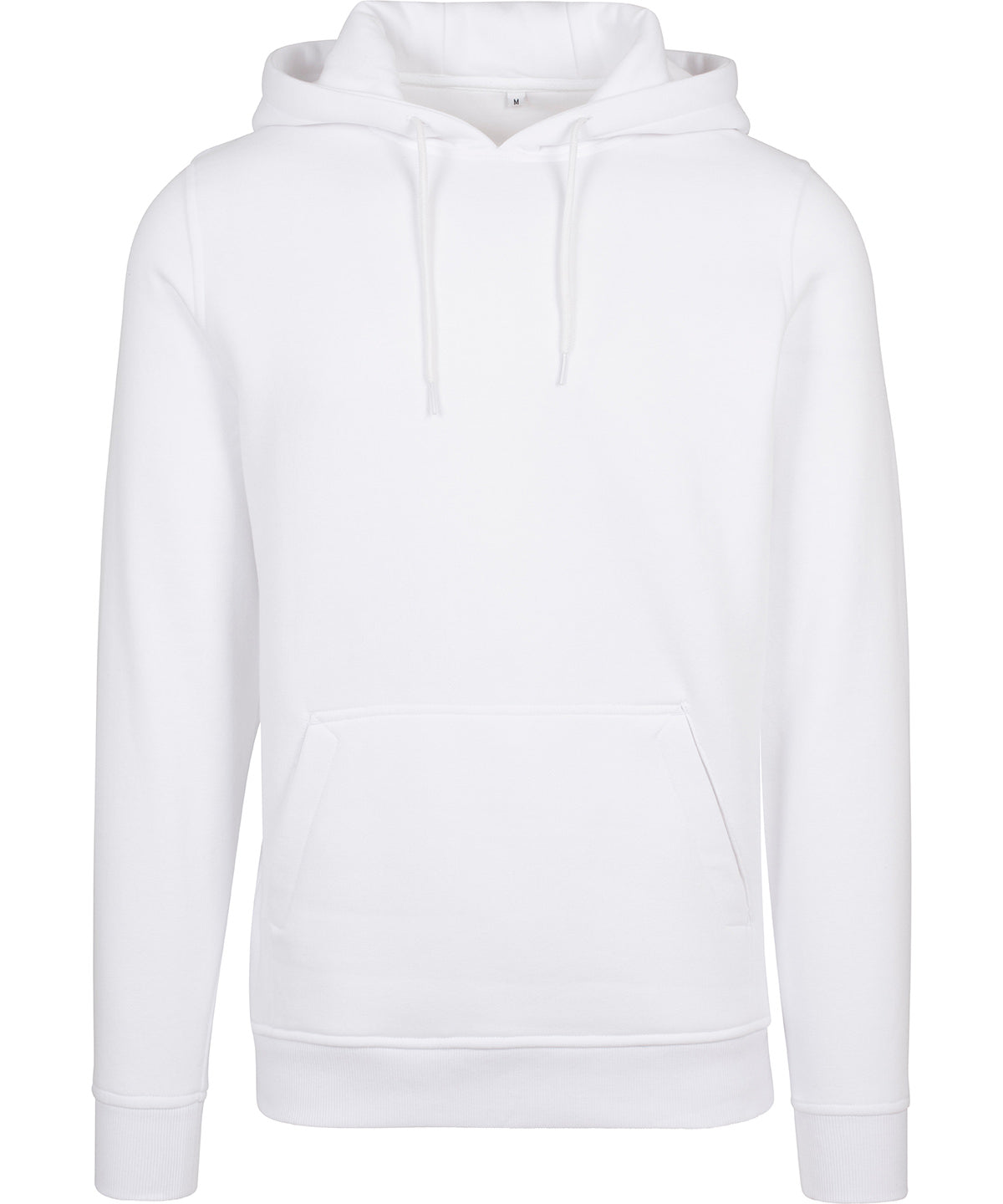 Tryck din logga på Hoodies från Build Your Brand - Anpassa (BY137) Ekologisk huvtröja i färgen Vit för företag, föreningar och privatpersoner