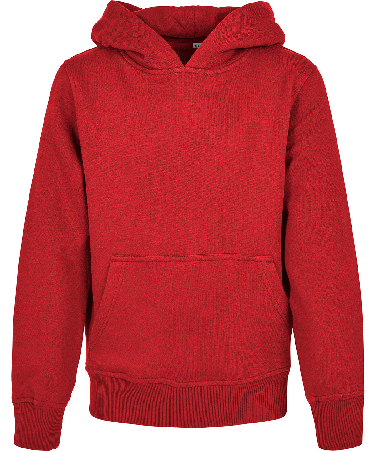 Tryck din logga på Hoodies från Build Your Brand - Anpassa (BY185) Ekologisk hoodie Bas för barn i färgen Mellan röd för företag, föreningar och privatpersoner