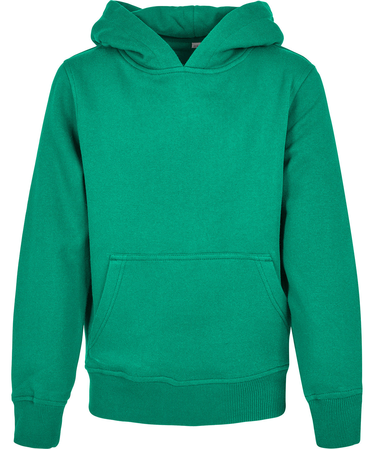 Tryck din logga på Hoodies från Build Your Brand - Anpassa (BY185) Ekologisk hoodie Bas för barn i färgen Mellan grön för företag, föreningar och privatpersoner