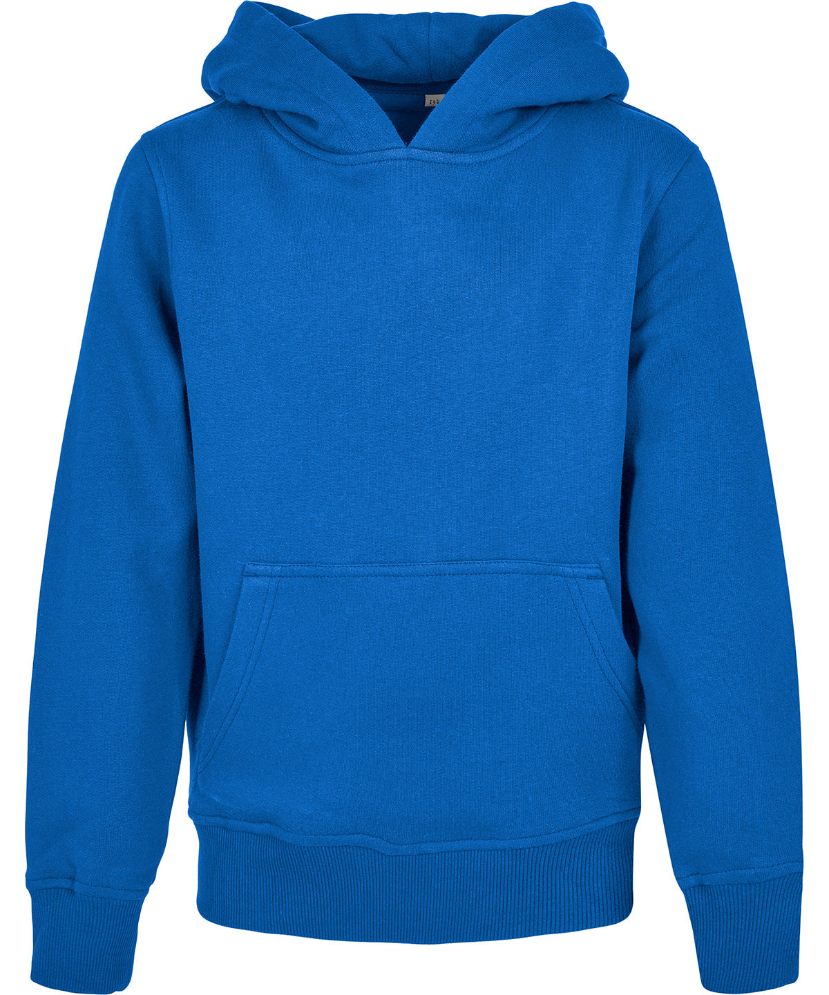 Tryck din logga på Hoodies från Build Your Brand - Anpassa (BY185) Ekologisk hoodie Bas för barn i färgen Mellanblå för företag, föreningar och privatpersoner