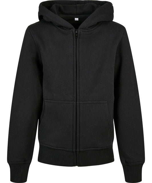 Tryck din logga på Hoodies från Build Your Brand - Anpassa (BY188) Ekologisk hoodie med zip och bas för barn i färgen för företag, föreningar och privatpersoner