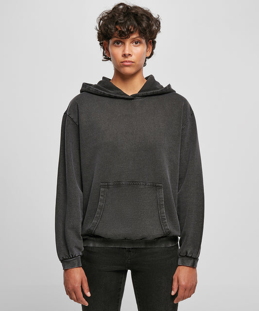 Tryck din logga på Hoodies från Build Your Brand - Anpassa (BY194) Syra-tvättad oversized hoodie för damer i färgen för företag, föreningar och privatpersoner