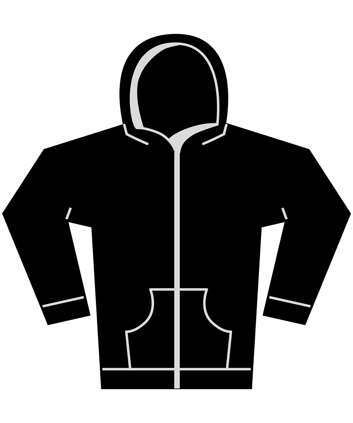 Tryck din logga på Hoodies från Build Your Brand - Anpassa (BY299) Dam vintage heavy zip hoodie i färgen Svart för företag, föreningar och privatpersoner