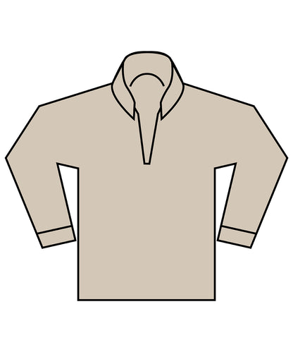 Tryck din logga på Sportjackor från Front Row - Anpassa Premium piqu 1/4-zip topp i färgen Naturligt för företag, föreningar och privatpersoner