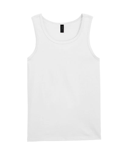 Tryck din logga på Linnen från Gildan - Anpassa Softstyle linne för vuxna i färgen Vit för företag, föreningar och privatpersoner