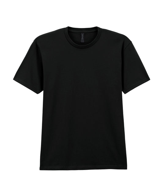 Tryck din logga på T-shirts från Gildan - Anpassa (2GD024) Softstyle midweight t-shirt för vuxna i färgen Svart för företag, föreningar och privatpersoner