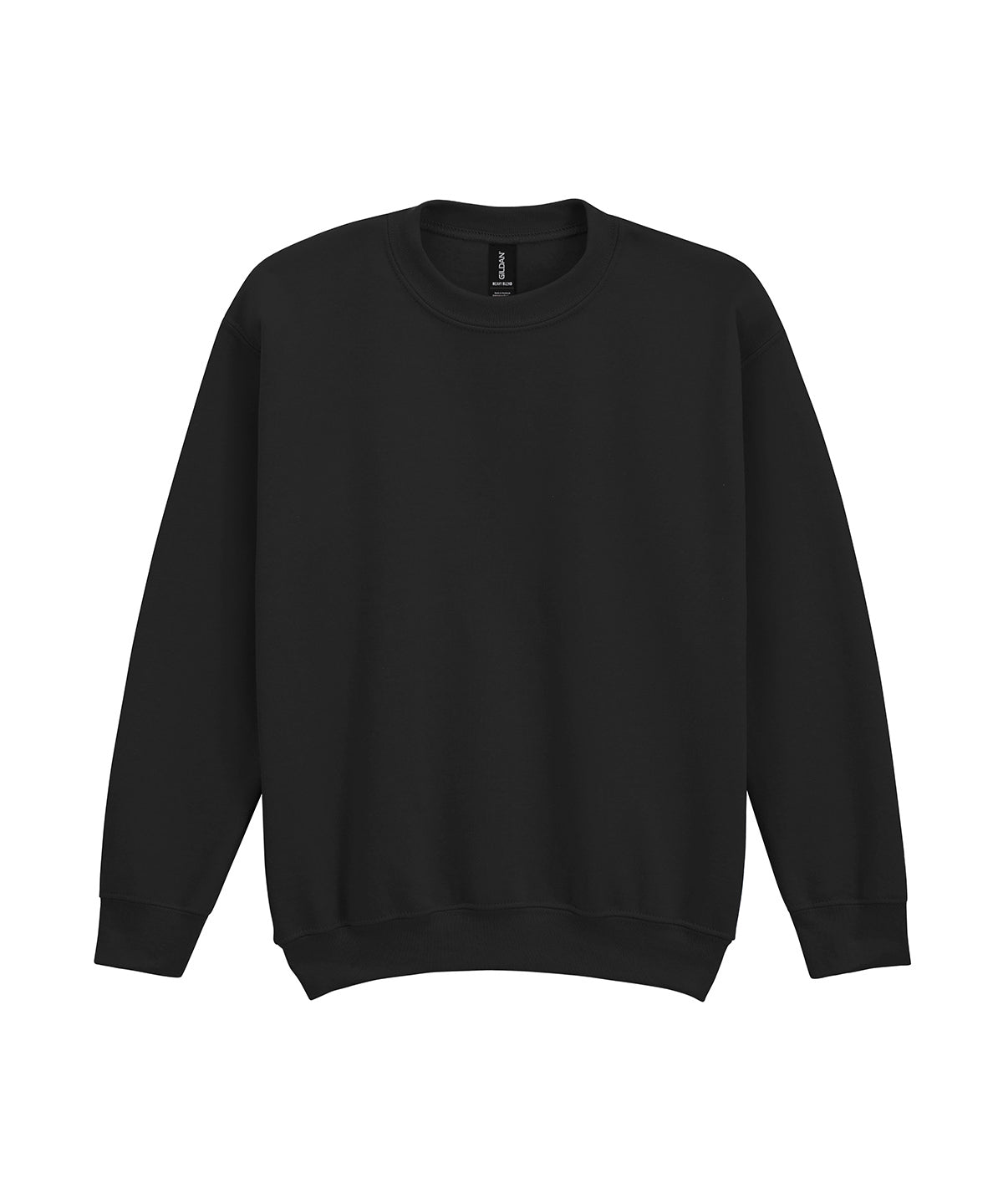 Tryck din logga på Sweatshirts från Gildan - Anpassa (GD56B) Sweatshirt med rund hals för ungdomar i Heavy Blend i färgen Svart för företag, föreningar och privatpersoner