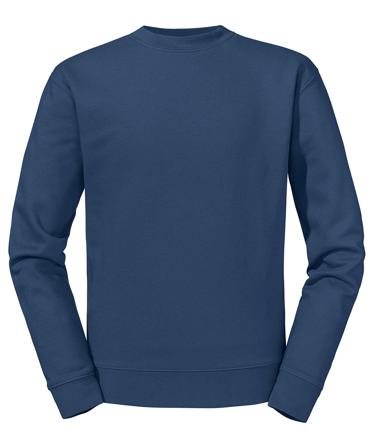 Tryck din logga på Sweatshirts från Russell Europe - Anpassa (J262M) Sweatshirt med set-in-ärm i färgen Mörkblå för företag, föreningar och privatpersoner