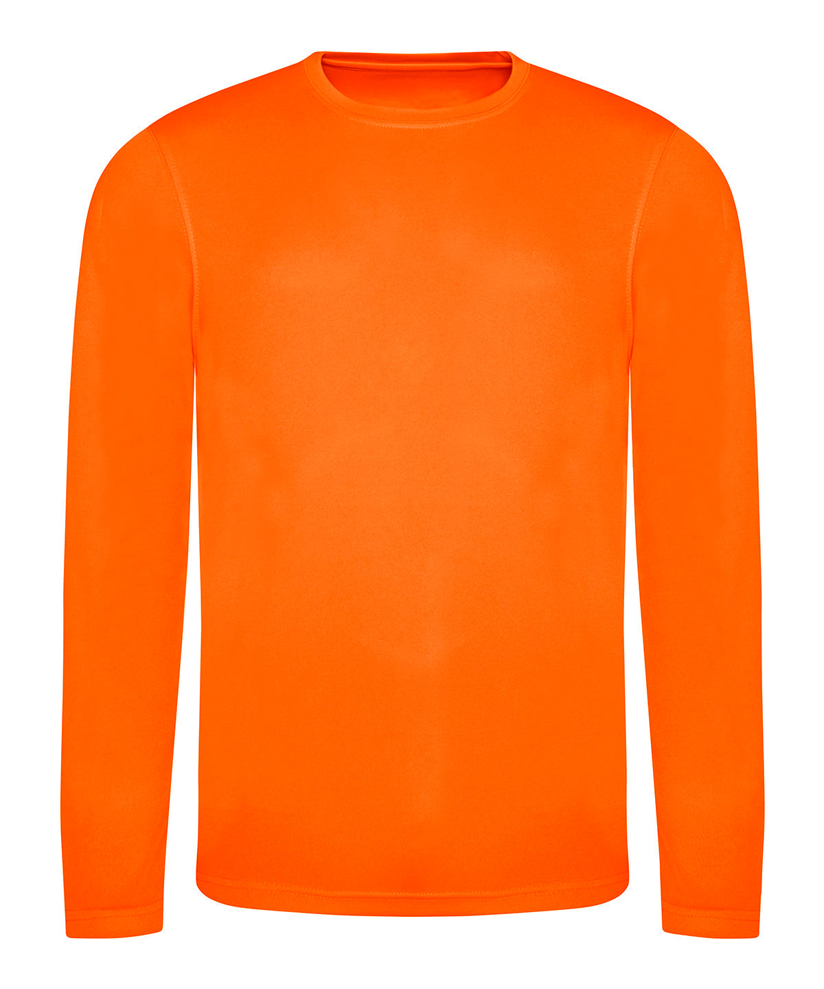 Tryck din logga på T-shirts från AWDis Just Cool - Anpassa (JC002) Långärmad cool T i färgen Neon orange för företag, föreningar och privatpersoner