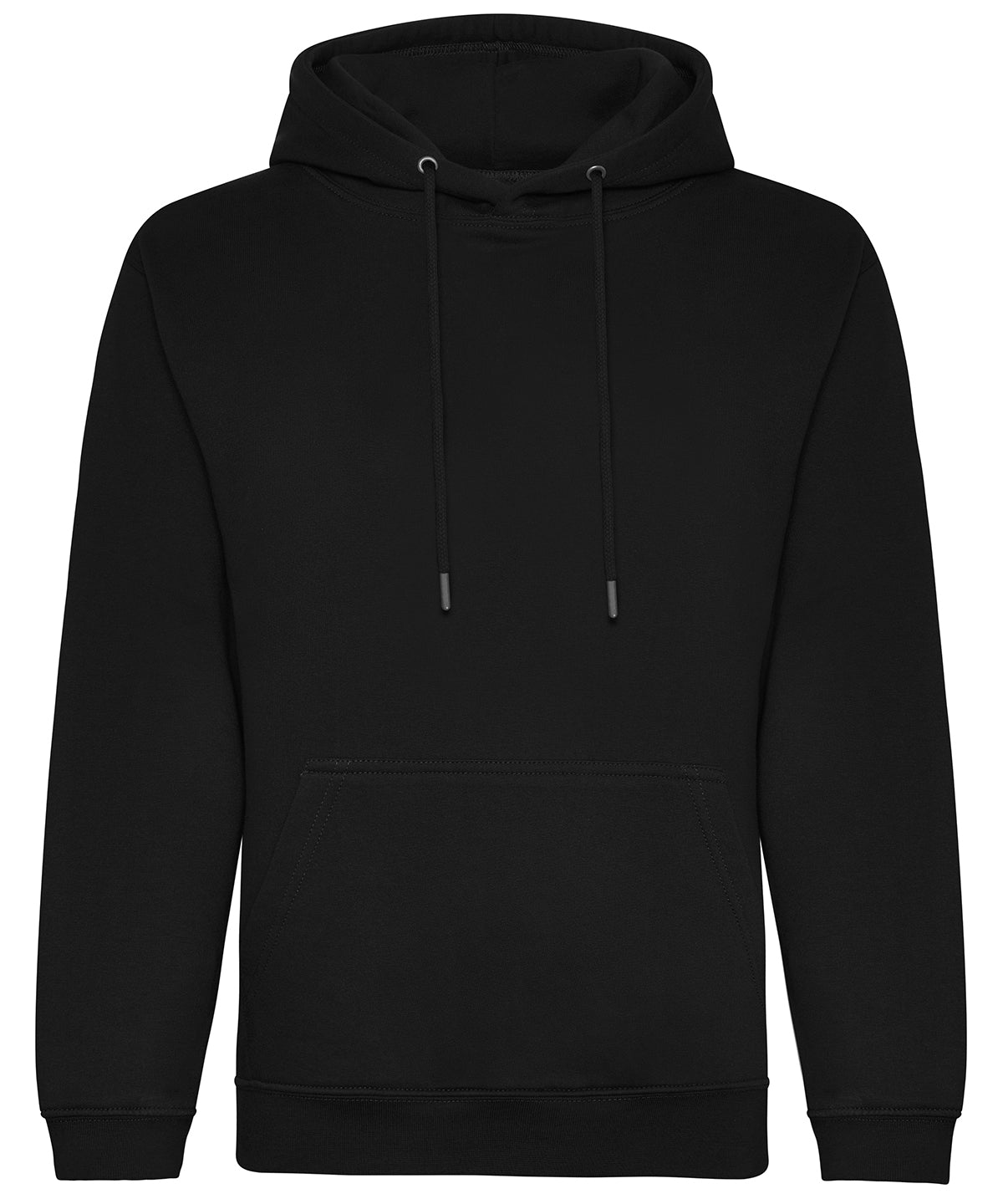 Tryck din logga på Hoodies från AWDis Just Hoods - Anpassa (JH201) Ekologisk huvtröja i färgen Svart för företag, föreningar och privatpersoner