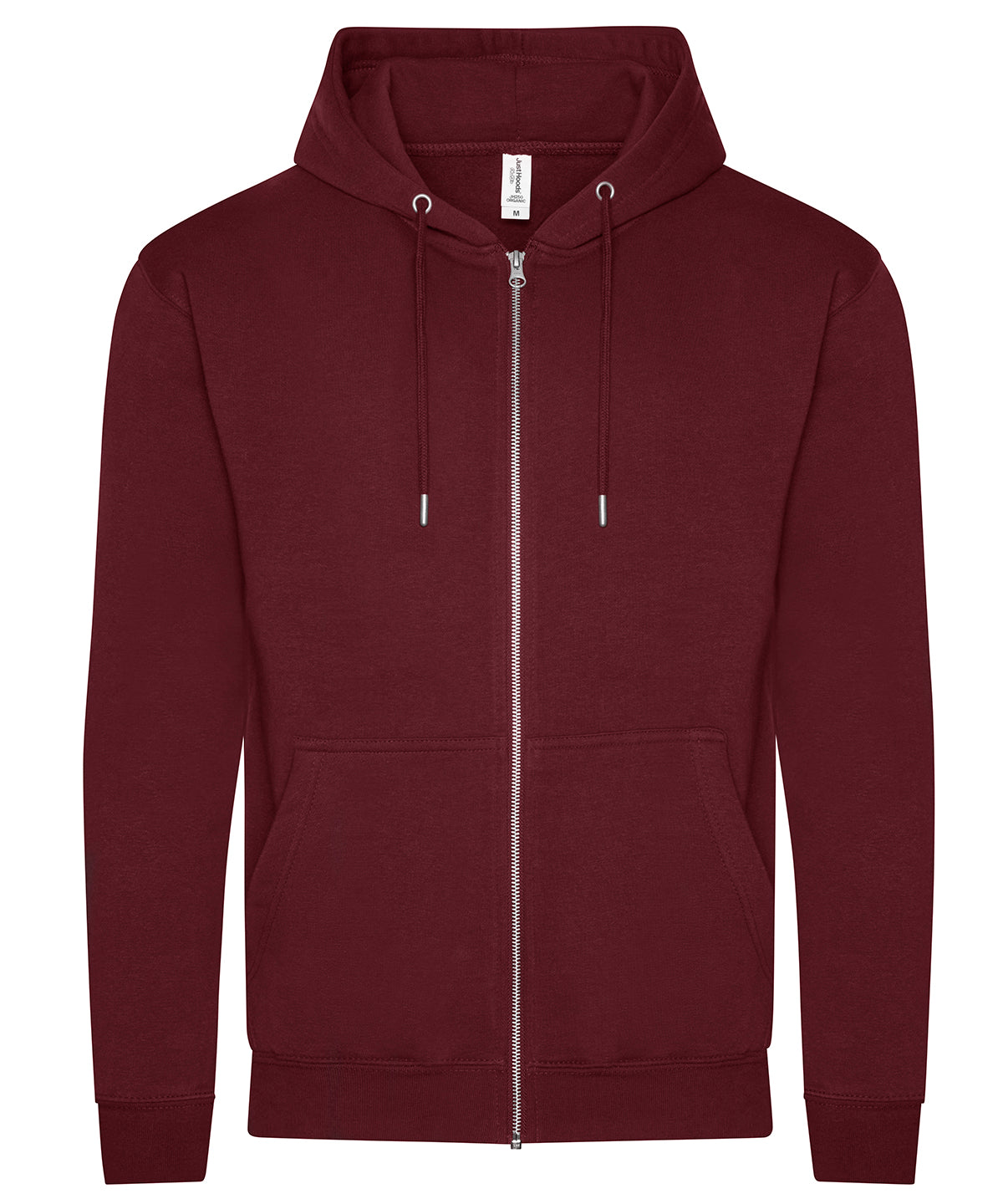 Tryck din logga på Hoodies från AWDis Just Hoods - Anpassa (JH250) Ekologisk zoodie i färgen Burgundy för företag, föreningar och privatpersoner