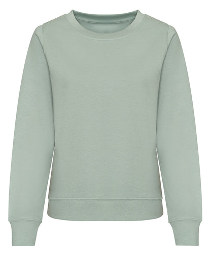 Tryck din logga på Sweatshirts från AWDis Just Hoods - Anpassa AWDis-svett för damer i färgen Ljusgrön för företag, föreningar och privatpersoner