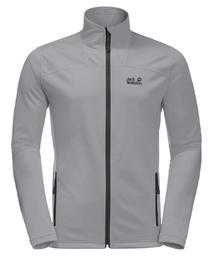 Tryck din logga på Fleece från Jack Wolfskin - Anpassa Stretchfleece i färgen Silver för företag, föreningar och privatpersoner