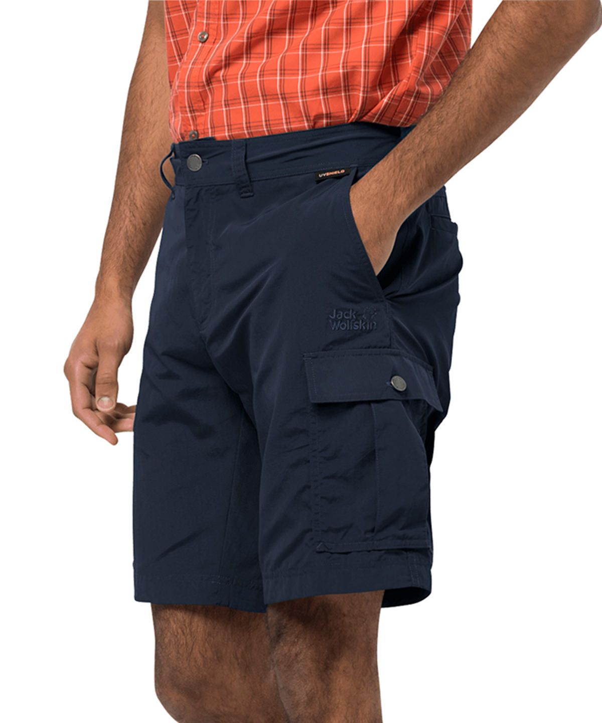 Tryck din logga på Shorts från Jack Wolfskin - Anpassa (JW055) Cargo shorts med fickor i färgen för företag, föreningar och privatpersoner