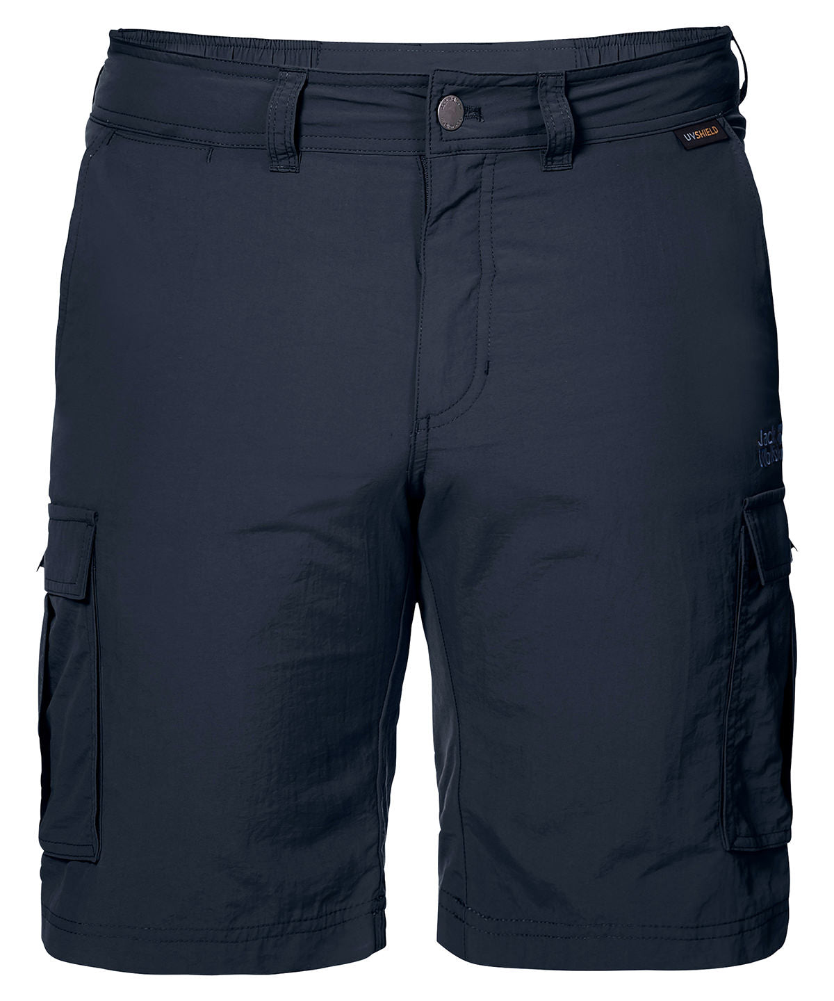 Tryck din logga på Shorts från Jack Wolfskin - Anpassa (JW055) Cargo shorts med fickor i färgen Marinblå för företag, föreningar och privatpersoner