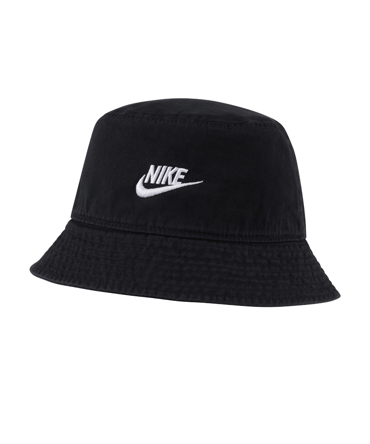 Tryck din logga på Hattar från Nike - Anpassa (NK383) Nike Sportswear tvättad bucket hatt i färgen Svart One Size för företag, föreningar och privatpersoner