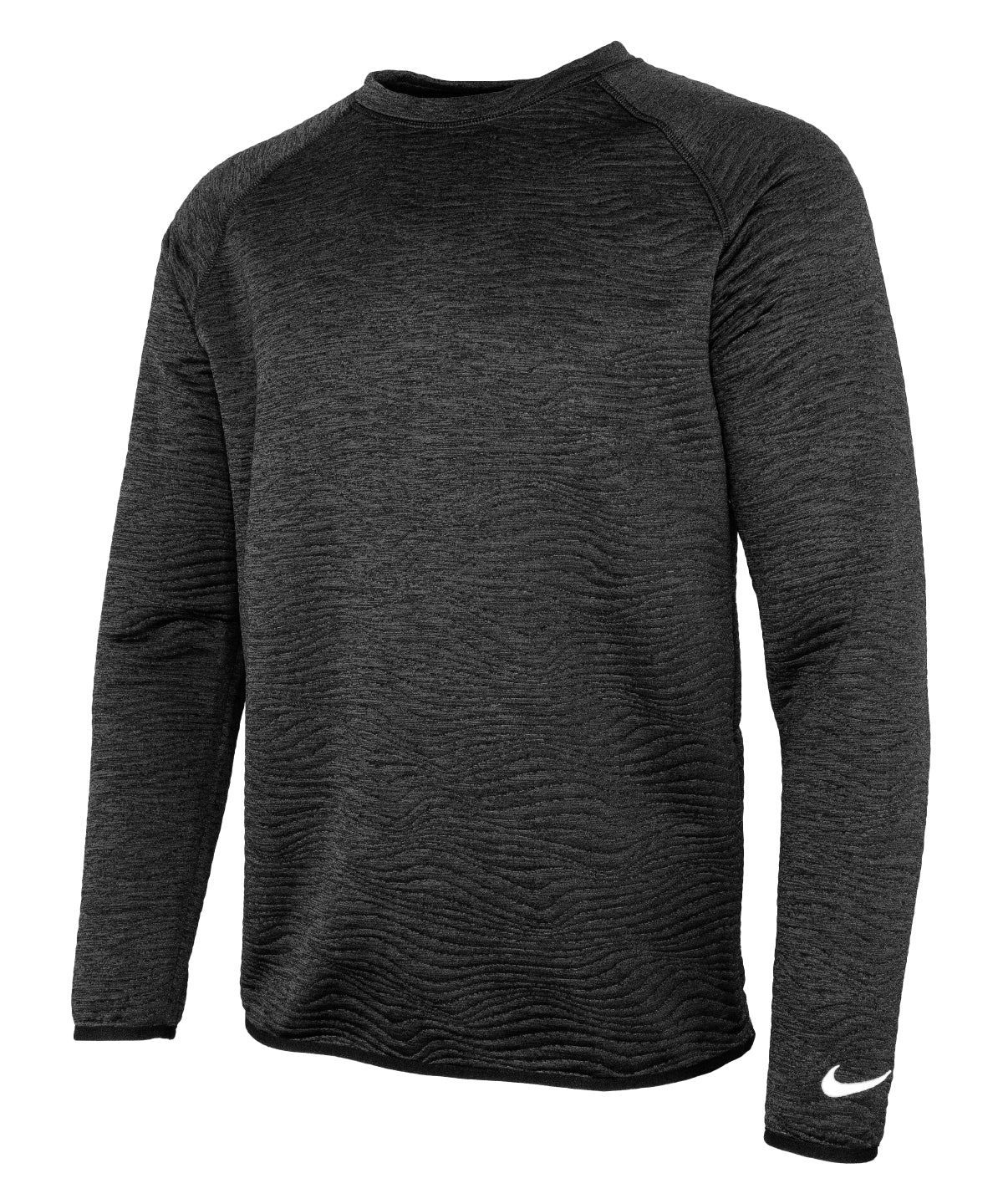 Tryck din logga på Sportjackor från Nike - Anpassa (NK394) Nike Dri-FIT Tour crew quiltad topp i färgen Svart för företag, föreningar och privatpersoner