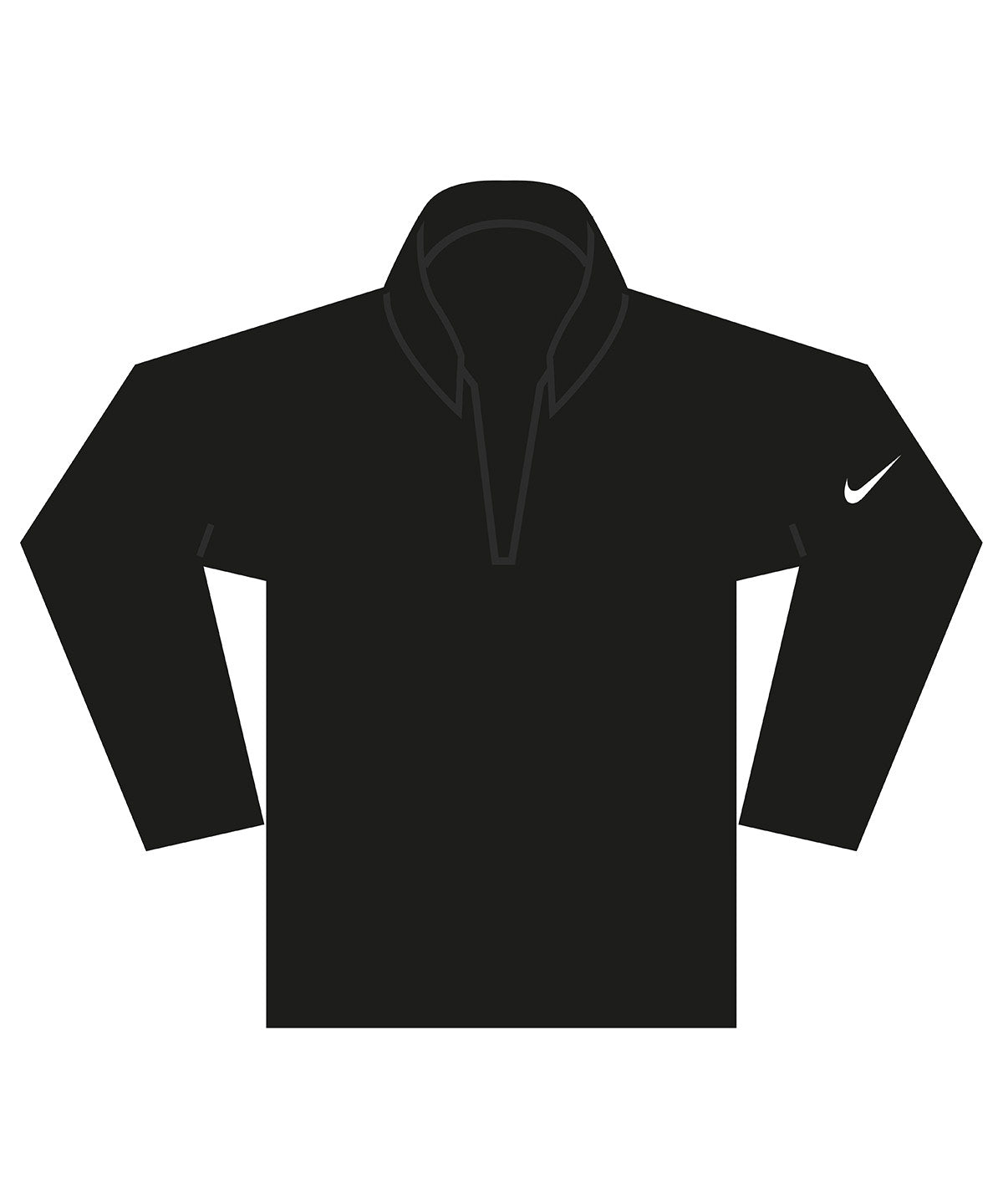 Tryck din logga på Sportjackor från Nike - Anpassa (NK396) Nike Dri-FIT Victory Therma Flex tröja med halv dragkedja i färgen Svart för företag, föreningar och privatpersoner