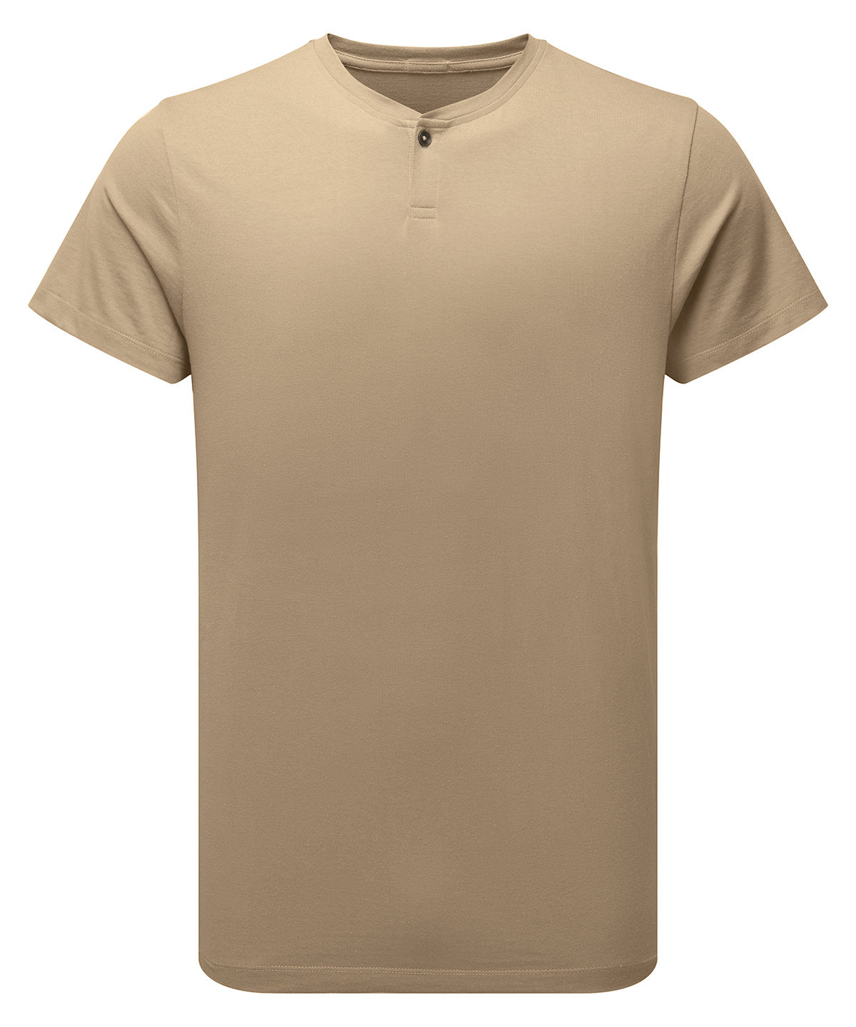 Tryck din logga på T-shirts från Premier - Anpassa (PR219) Mens Cotton Rich Comis Tee i färgen Khaki för företag, föreningar och privatpersoner