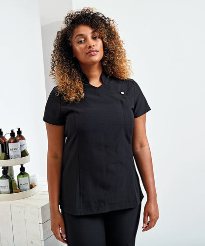 Tryck din logga på Tunics från Premier - Anpassa Blossom tunika för skönhet och spa i färgen för företag, föreningar och privatpersoner