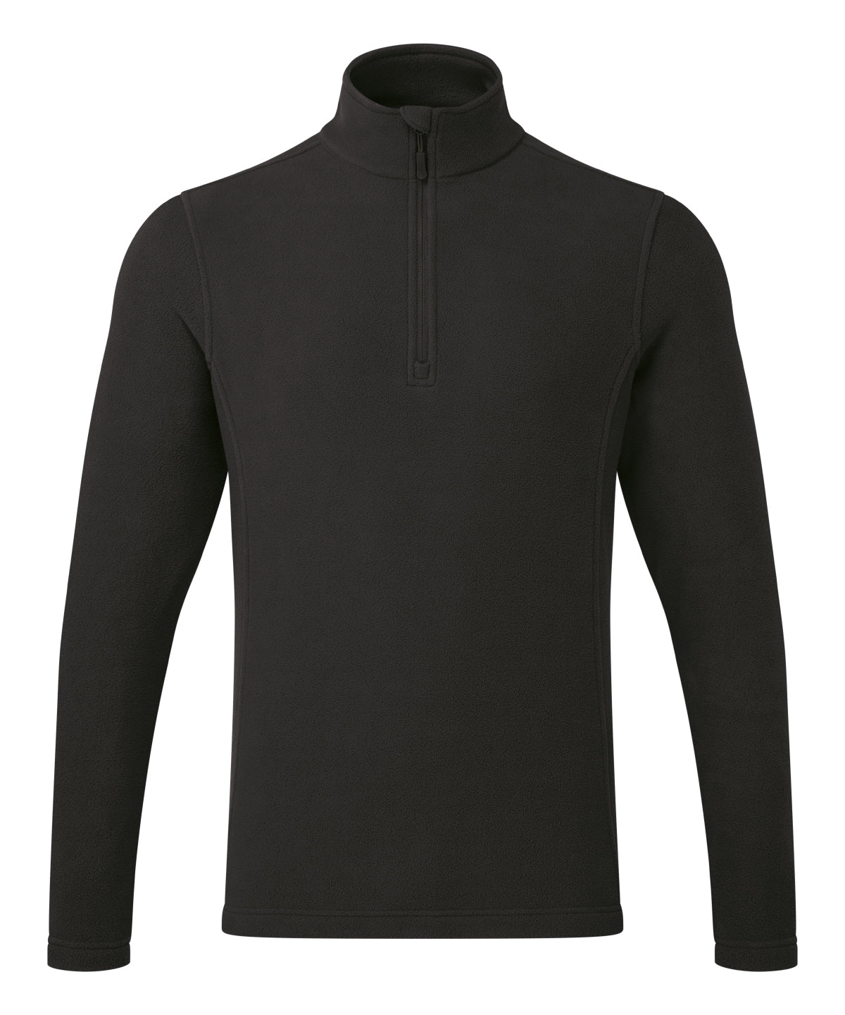 Tryck din logga på Fleece från Premier - Anpassa (PR831) Unisex Recyclight 1/4 zip microfleece i färgen Svart för företag, föreningar och privatpersoner