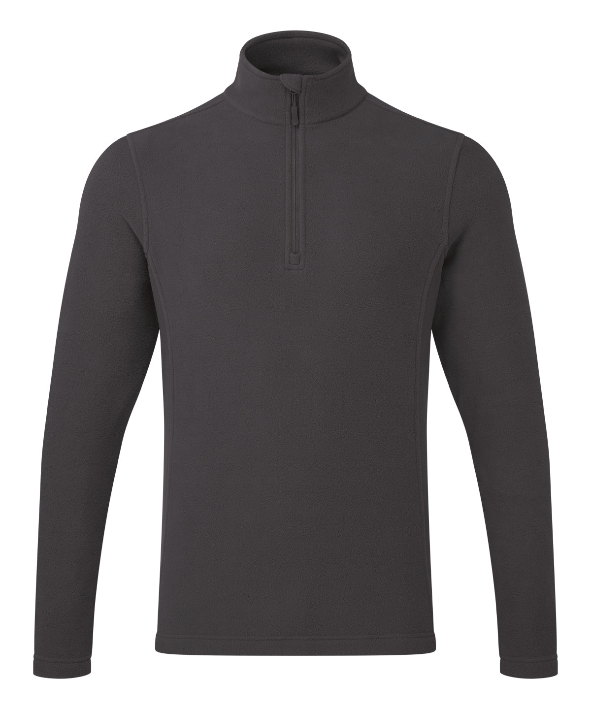 Tryck din logga på Fleece från Premier - Anpassa Unisex Recyclight 1/4 zip microfleece i färgen Mörkgrå för företag, föreningar och privatpersoner