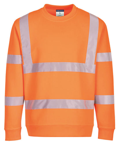 Tryck din logga på Sweatshirts från Portwest - Anpassa Eco Hi-vis sweatshirt i färgen för företag, föreningar och privatpersoner