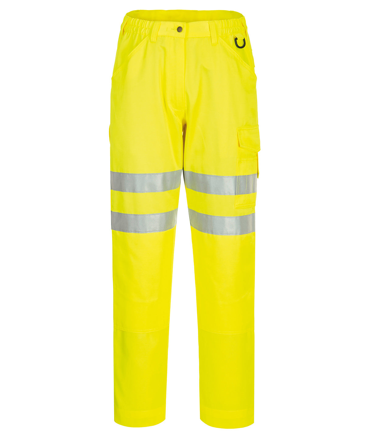 Tryck din logga på Byxor från Portwest - Anpassa (PW413) Eco Hi-vis byxor i färgen Neon gul för företag, föreningar och privatpersoner