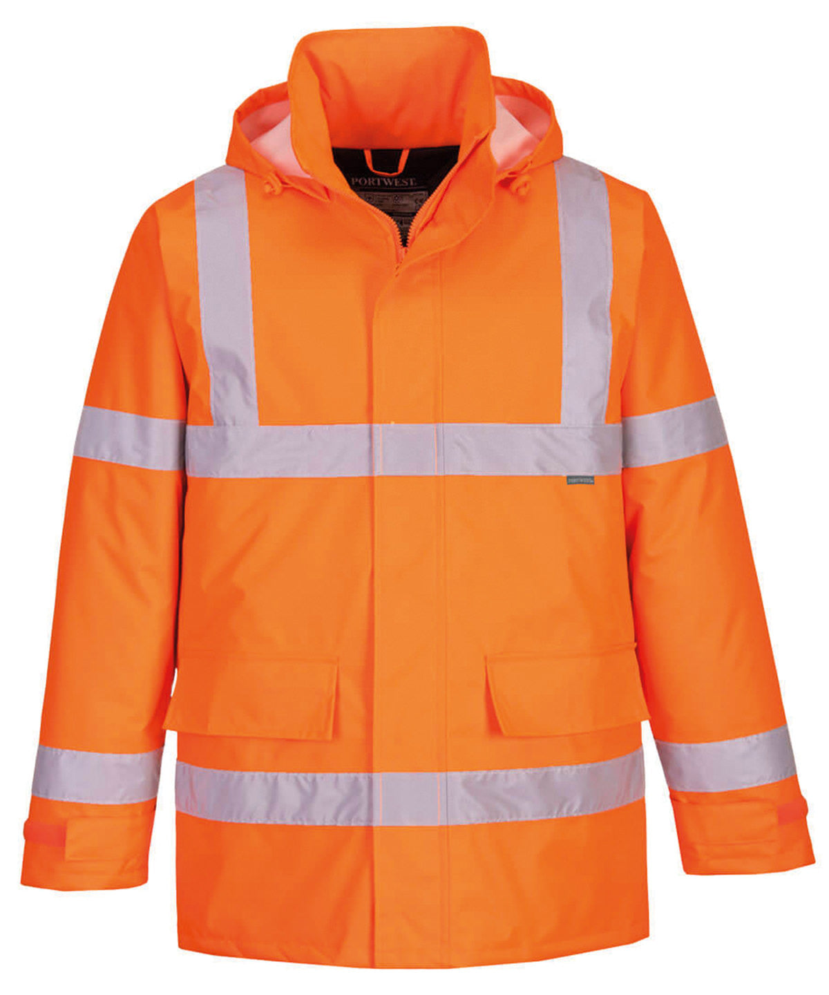 Tryck din logga på Jackor från Portwest - Anpassa (PW414) Eco Hi-vis vinterjacka i färgen Neon orange för företag, föreningar och privatpersoner