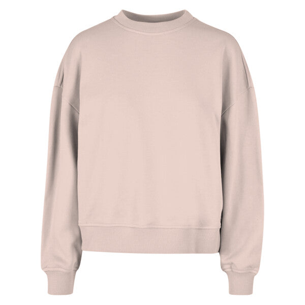BUILD YOUR BRAND Women’s oversized crew neck sweatshirt BY212
