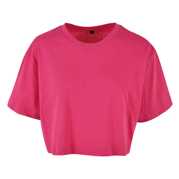 BUILD YOUR BRAND Women’s short oversized tee BY264