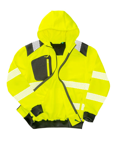 Tryck din logga på Hoodies från Result Genuine Recycled - Anpassa Återvunnen robust säkerhetströja med dragkedja i färgen för företag, föreningar och privatpersoner