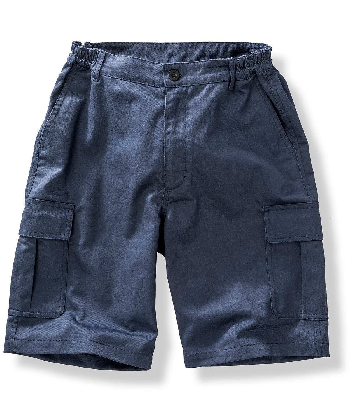 Tryck din logga på Shorts från Result Genuine Recycled - Anpassa (R512X) Shorts i återvunnet material med arbetsskydd i färgen Marinblå för företag, föreningar och privatpersoner