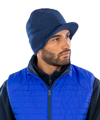 Tryck din logga på Mössor från Result Winter Essentials - Anpassa Esco armé stickad mössa i färgen för företag, föreningar och privatpersoner