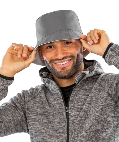 Tryck din logga på Hattar från Result Genuine Recycled - Anpassa Core återvunnen vändbar bucket hatt i färgen för företag, föreningar och privatpersoner