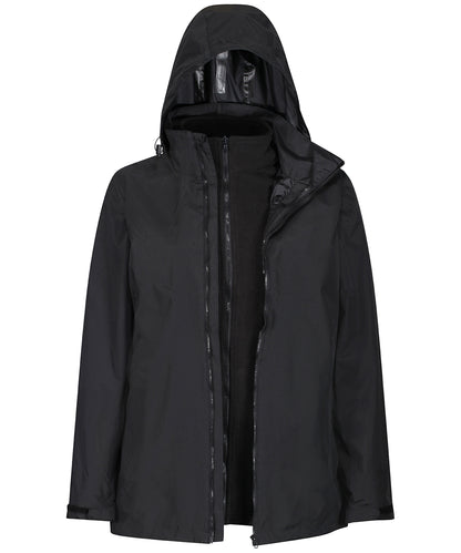 Tryck din logga på Jackor från Regatta Professional - Anpassa Klassisk 3-i-1-jacka för damer i färgen Svart för företag, föreningar och privatpersoner