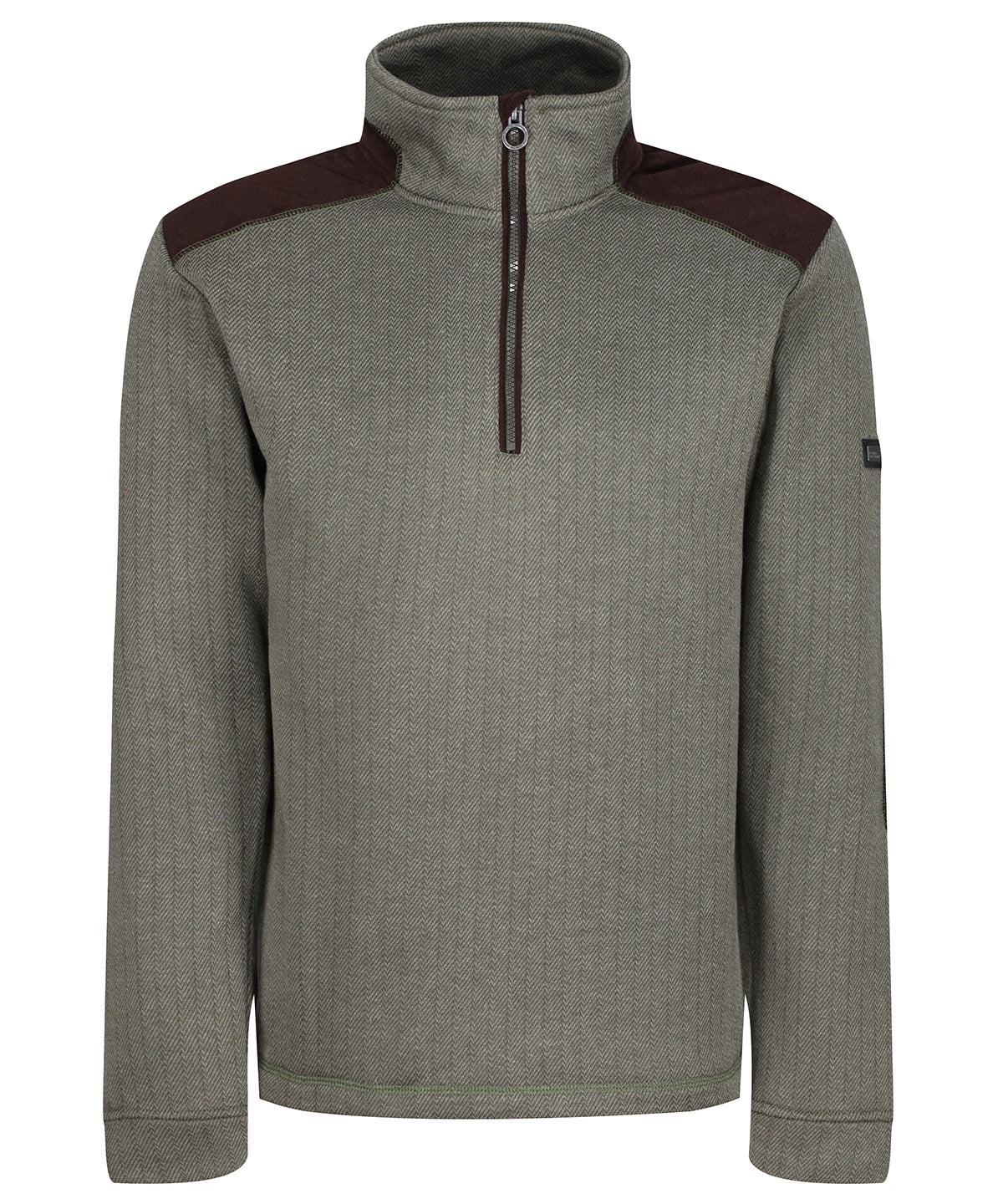 Tryck din logga på Fleece från Regatta Professional - Anpassa (RG269) Holbeck fleece med halv dragkedja i färgen Khaki för företag, föreningar och privatpersoner