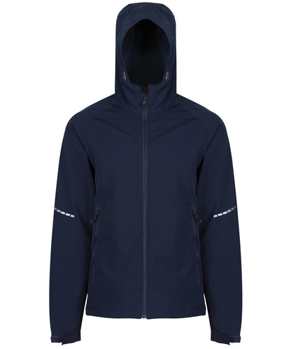 Tryck din logga på Softshelljackor från Regatta Professional - Anpassa X-Pro Prolite softshell med stretch i färgen Marinblå för företag, föreningar och privatpersoner