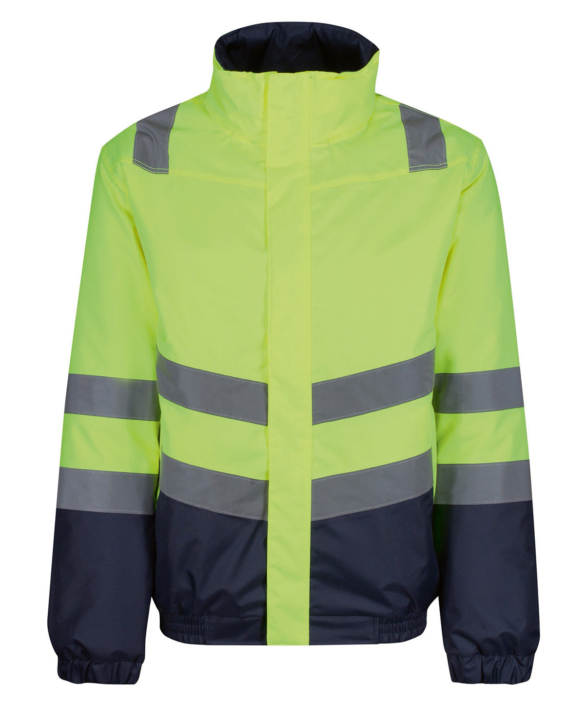 Tryck din logga på Jackor från Regatta High Visibility - Anpassa (RG452) Pro hi-vis klassisk bomberjacka i färgen Neon gul för företag, föreningar och privatpersoner