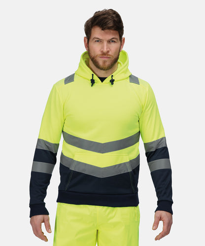 Tryck din logga på Hoodies från Regatta High Visibility - Anpassa Pro hi-vis huvtröja för overhead i färgen för företag, föreningar och privatpersoner