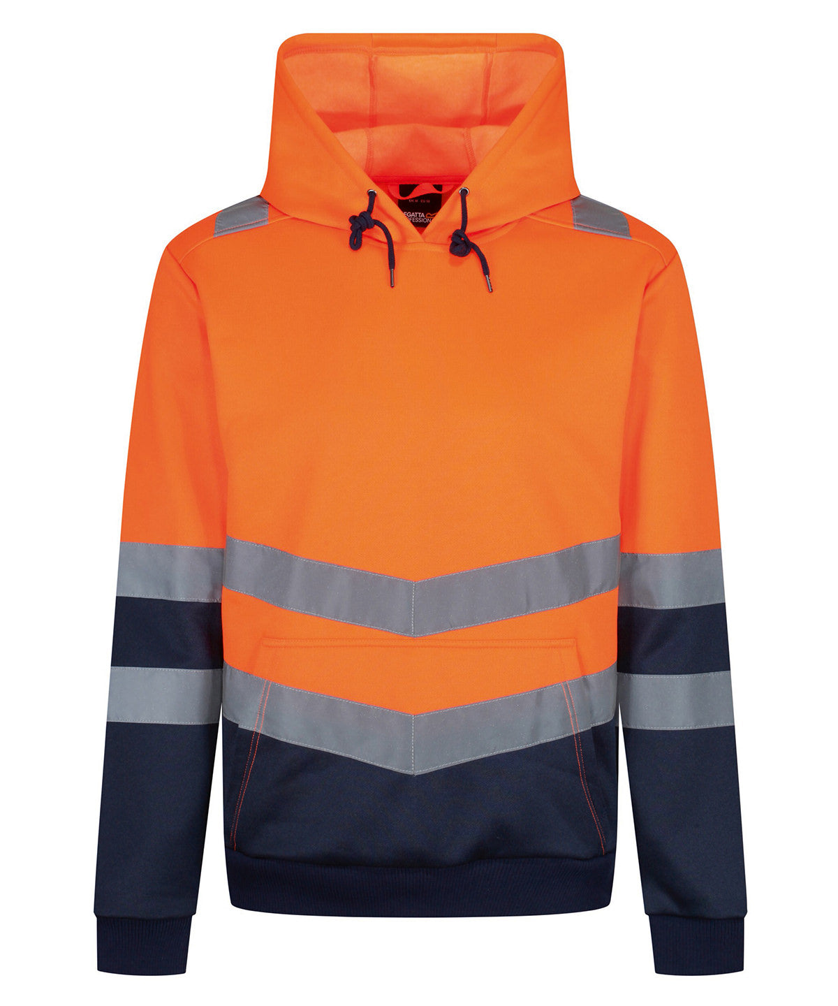 Tryck din logga på Hoodies från Regatta High Visibility - Anpassa (RG458) Pro hi-vis huvtröja för overhead i färgen Mellan Orange för företag, föreningar och privatpersoner