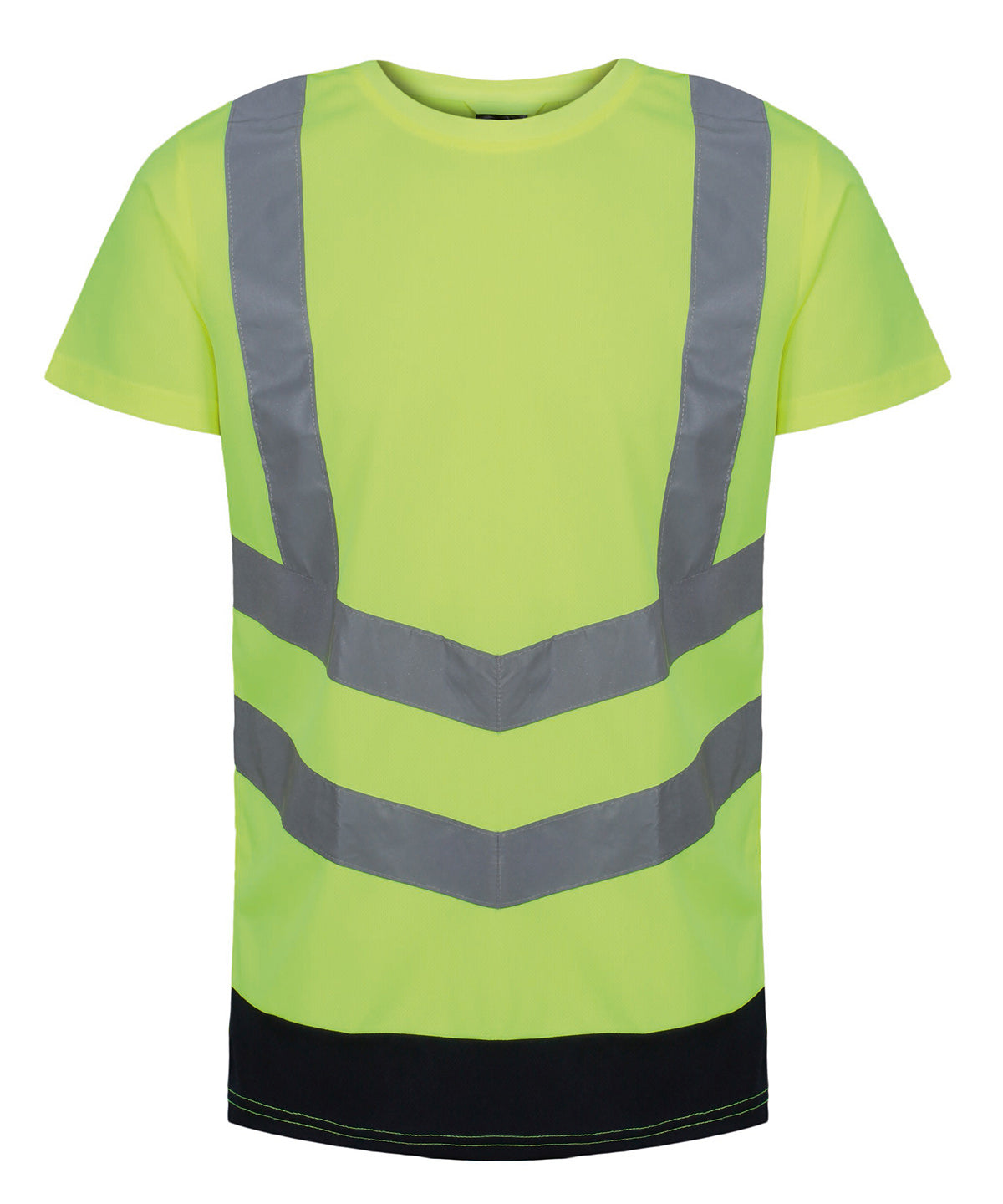 Tryck din logga på T-shirts från Regatta High Visibility - Anpassa (RG463) Pro hi-vis kortärmad t-shirt i färgen Neon gul för företag, föreningar och privatpersoner