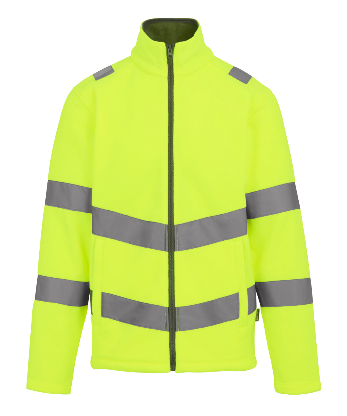 Tryck din logga på Fleece från Regatta High Visibility - Anpassa (RG474) Hi-vis Pro-kontrakt Thor fleece i färgen Mellan gul för företag, föreningar och privatpersoner