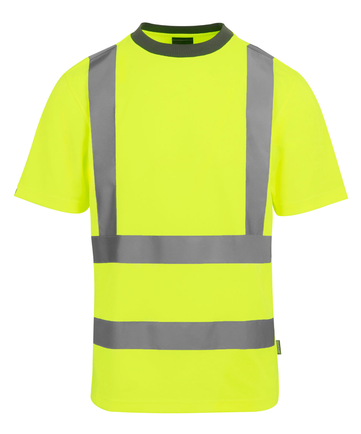 Tryck din logga på T-shirts från Regatta High Visibility - Anpassa (RG475) Hi-vis Pro kontrakts t-shirt i färgen Mellan gul för företag, föreningar och privatpersoner