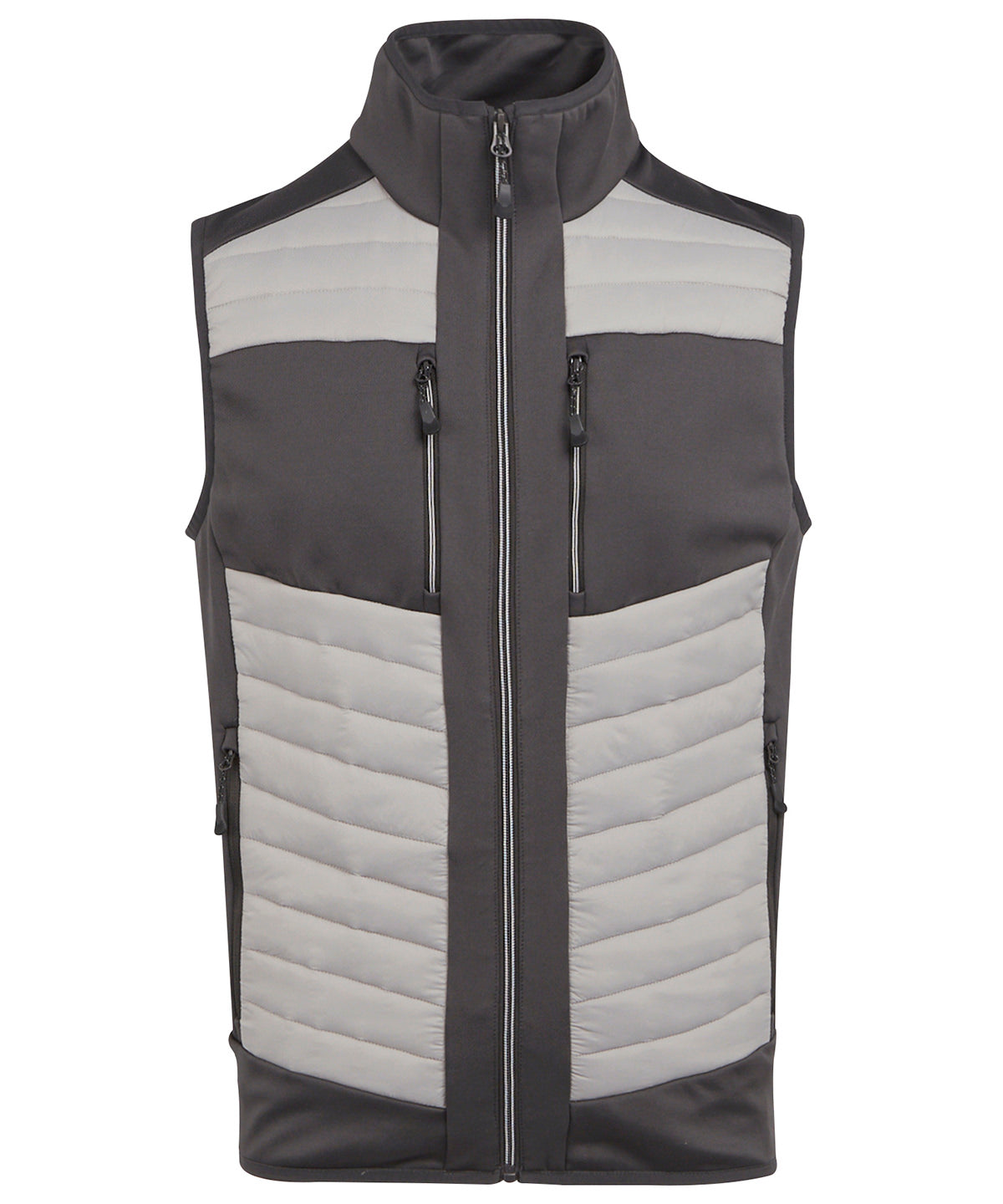 Tryck din logga på Termovästar från Regatta Professional - Anpassa (RG542) E-Volve unisex termisk hybrid bodywarmer i färgen Mellangrå för företag, föreningar och privatpersoner