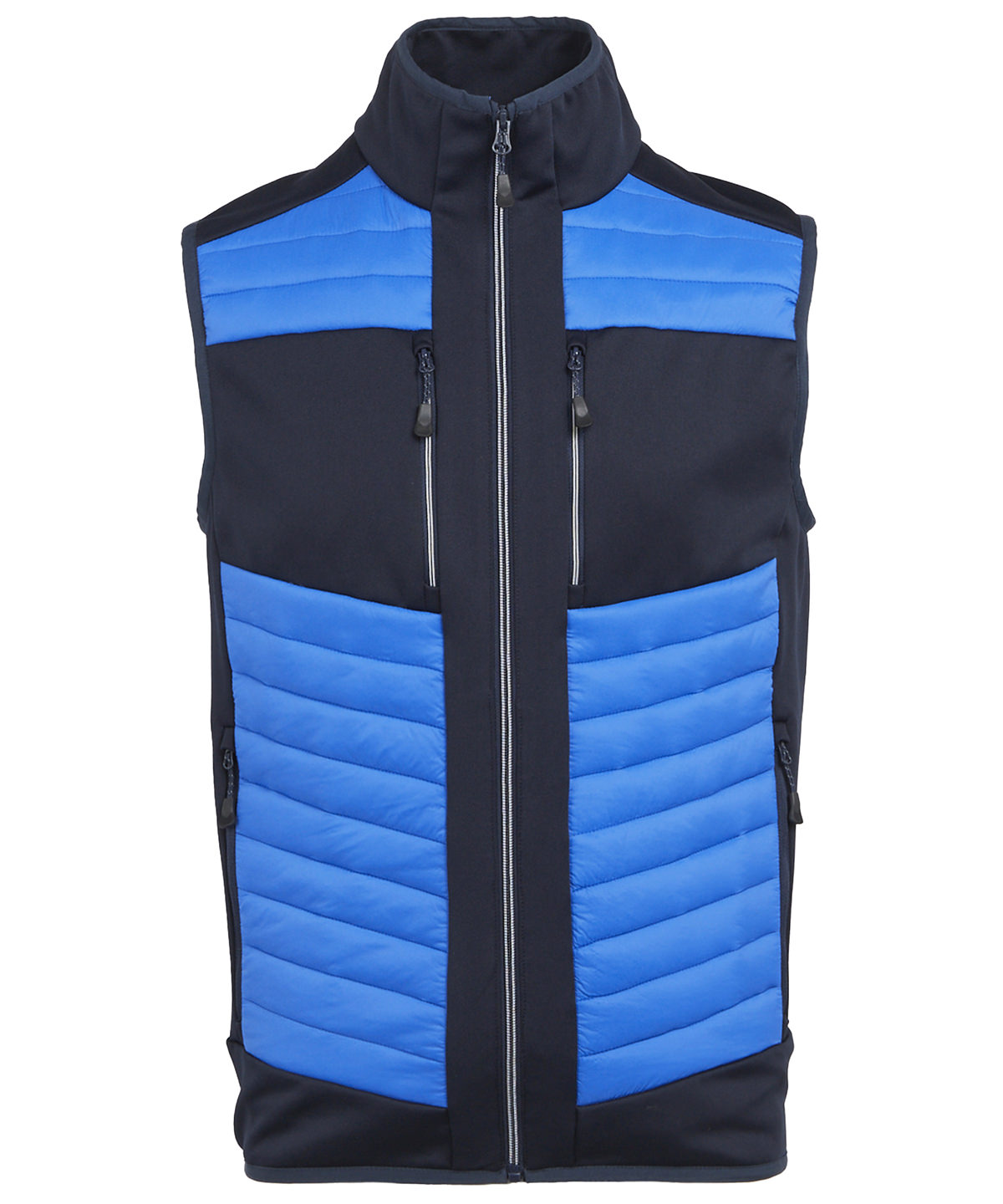 Tryck din logga på Termovästar från Regatta Professional - Anpassa E-Volve unisex termisk hybrid bodywarmer i färgen Mellanblå för företag, föreningar och privatpersoner