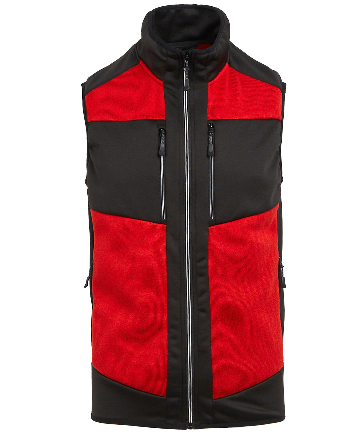 Tryck din logga på Termovästar från Regatta Professional - Anpassa (RG544) E-Volve unisex bodywarmer med stickad effekt och stretch i färgen Ljusröd för företag, föreningar och privatpersoner