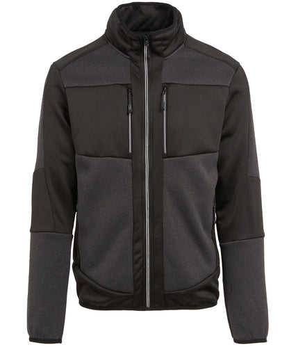 Tryck din logga på Fleece från Regatta Professional - Anpassa E-Volve unisex mellanlager med stickad effekt och stretch i färgen Mörkgrå för företag, föreningar och privatpersoner